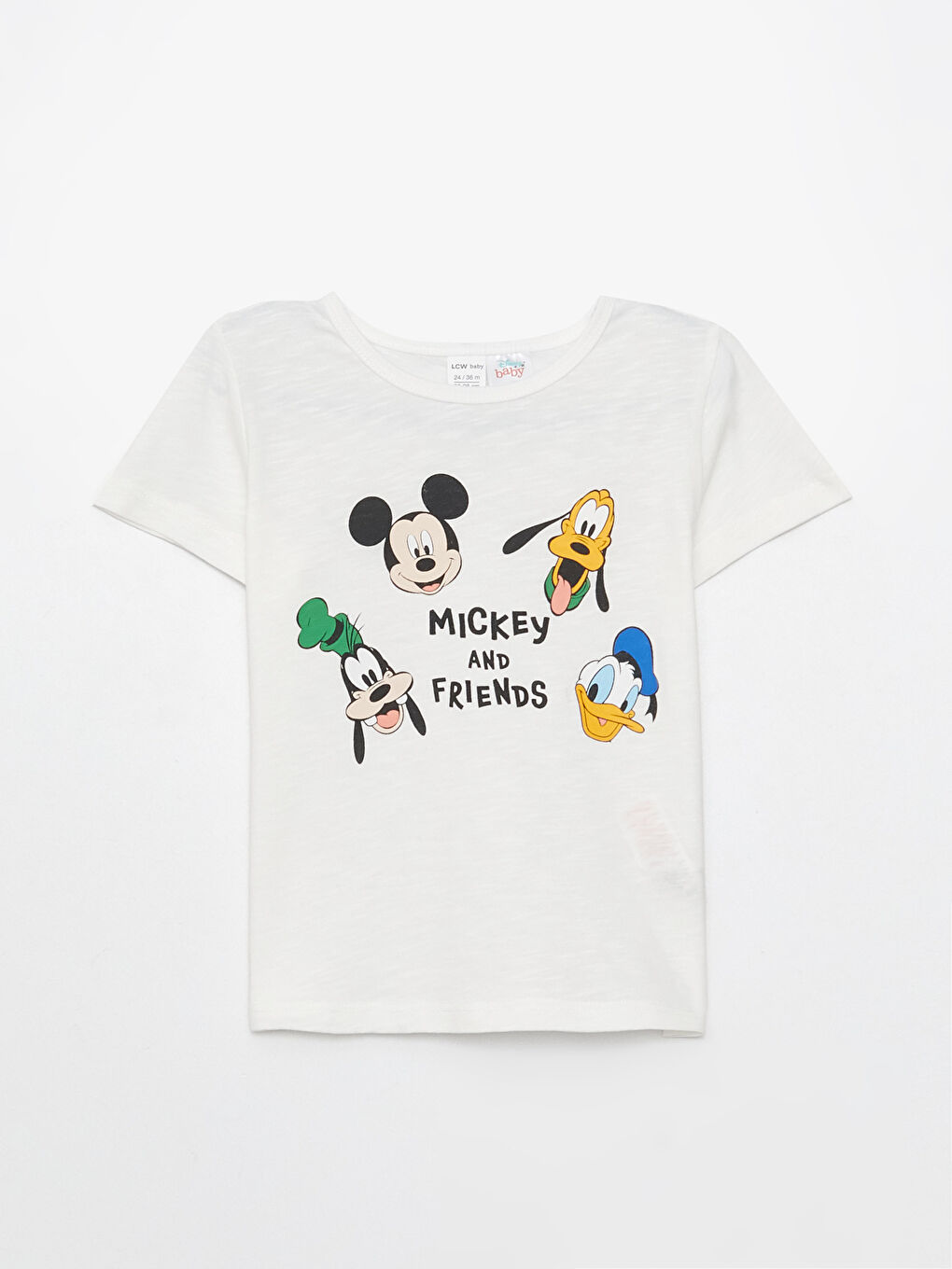 طقم بيجامة أولادي رضع ديزني بطبعة ميكي ماوس بكم قصير ورقبة دائرية قطعتين-1