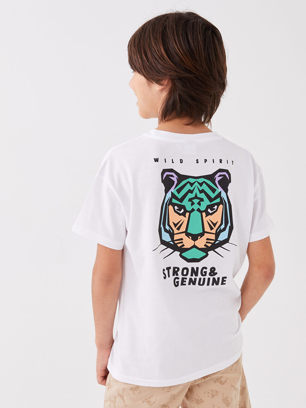 LCW Kids Еластична Талия Принтирани Момчешки Бермуди -S3EL70Z4-LQB