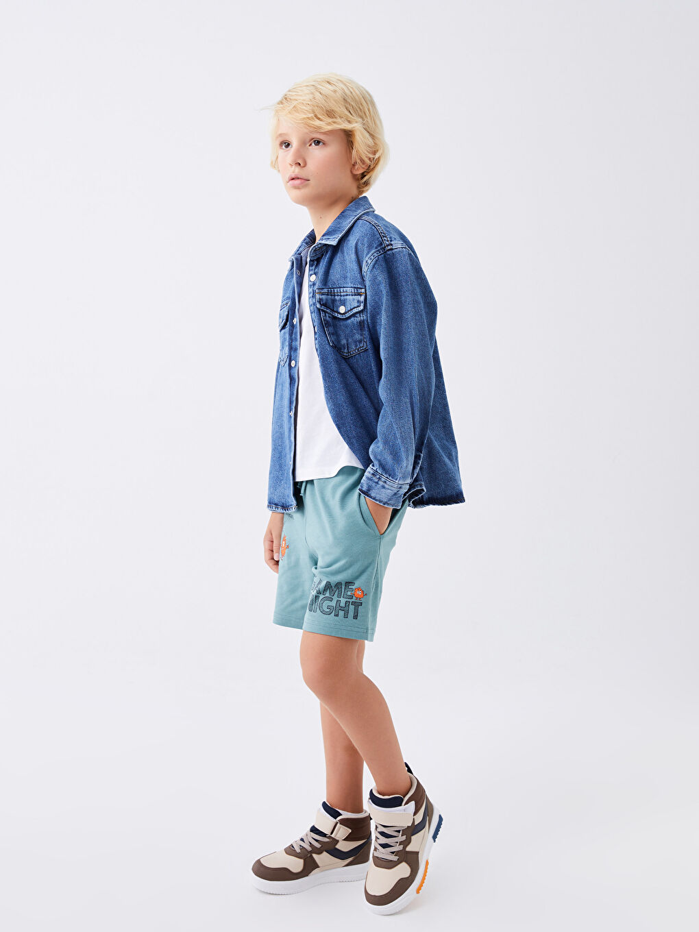 LCW Kids Shorts Imprimés pour Garçons à Taille Élastiquée -S3EL85Z4-GTK