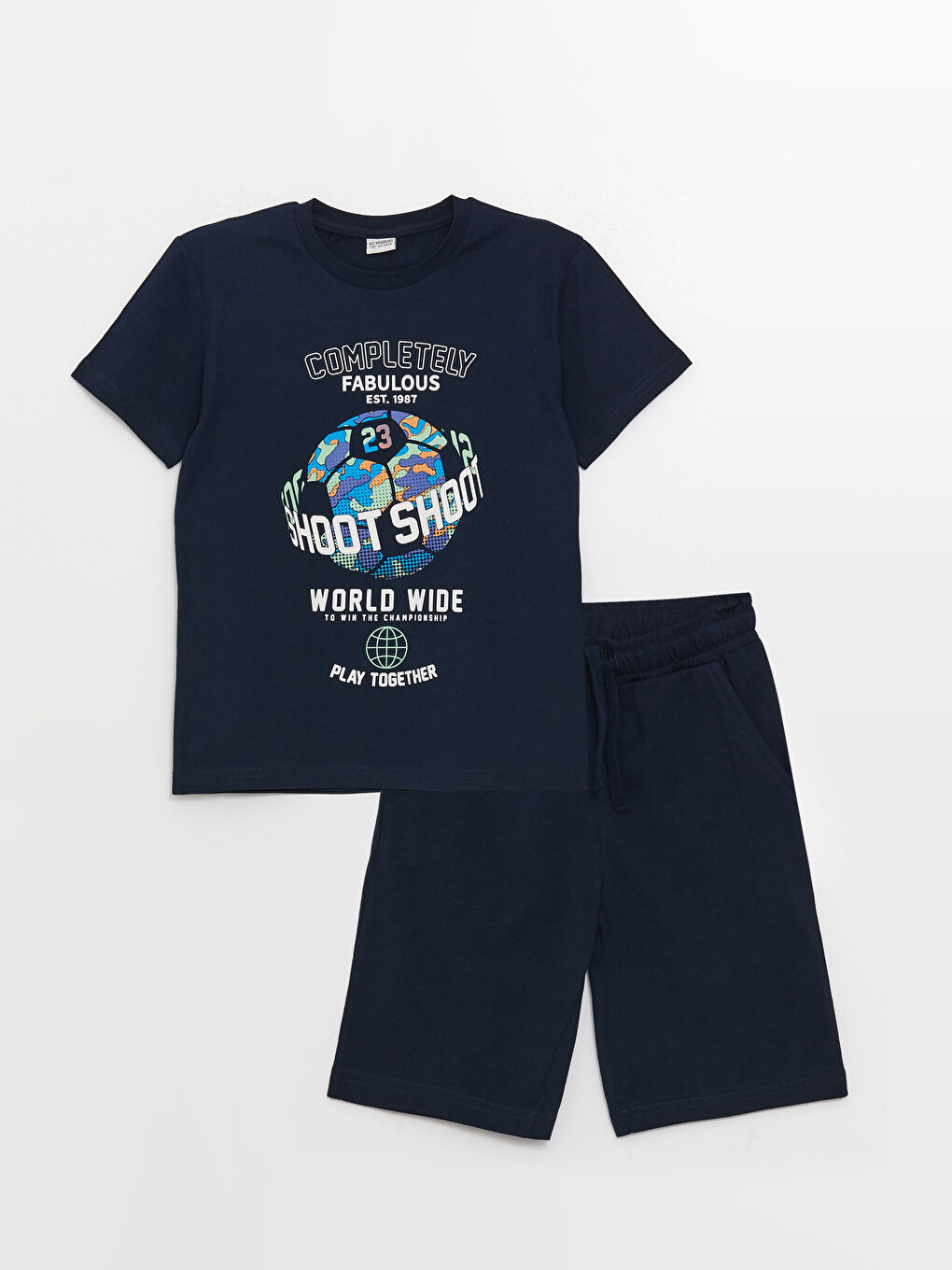 LCW Kids Relaxed Fit Boys' T-Shirt and Shorts -S3EL92Z4-DWP