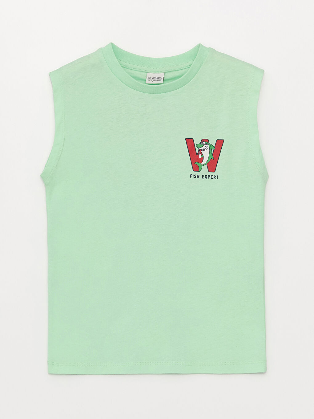 Yeşil Bisiklet Yaka Baskılı Erkek Çocuk Atlet