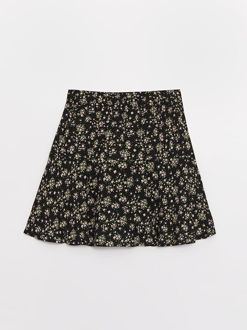 Women's Elastic Waist Floral Short Skirt-5