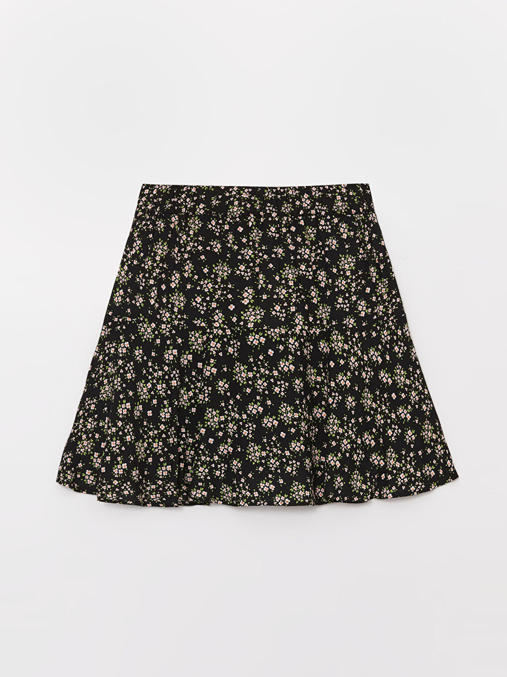 Women's Elastic Waist Floral Short Skirt-6