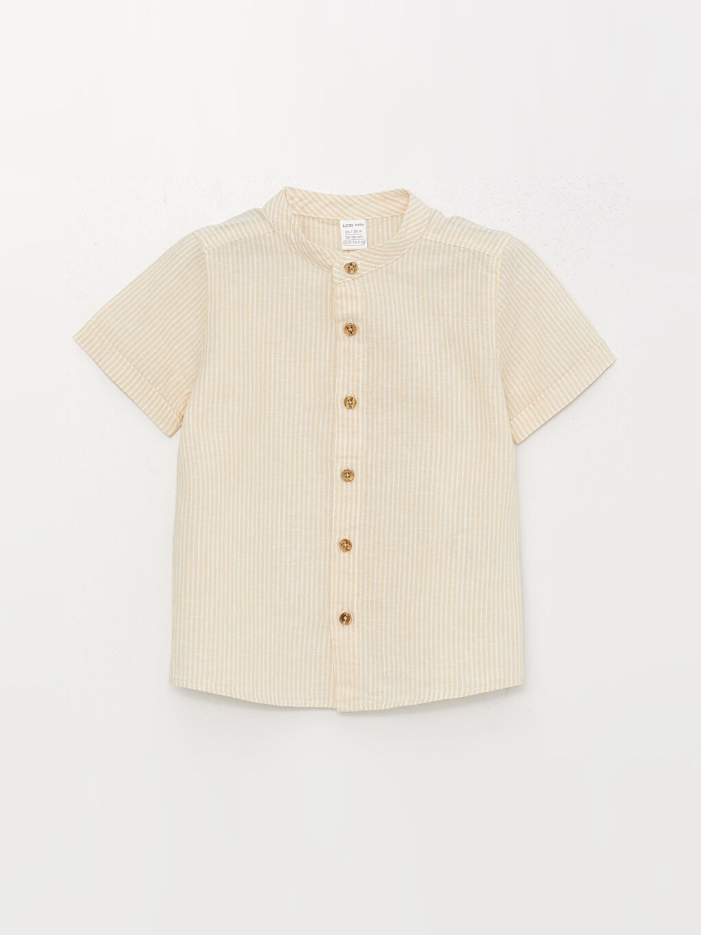 قميص للأولاد الرضع بياقة الجد وكم قصير