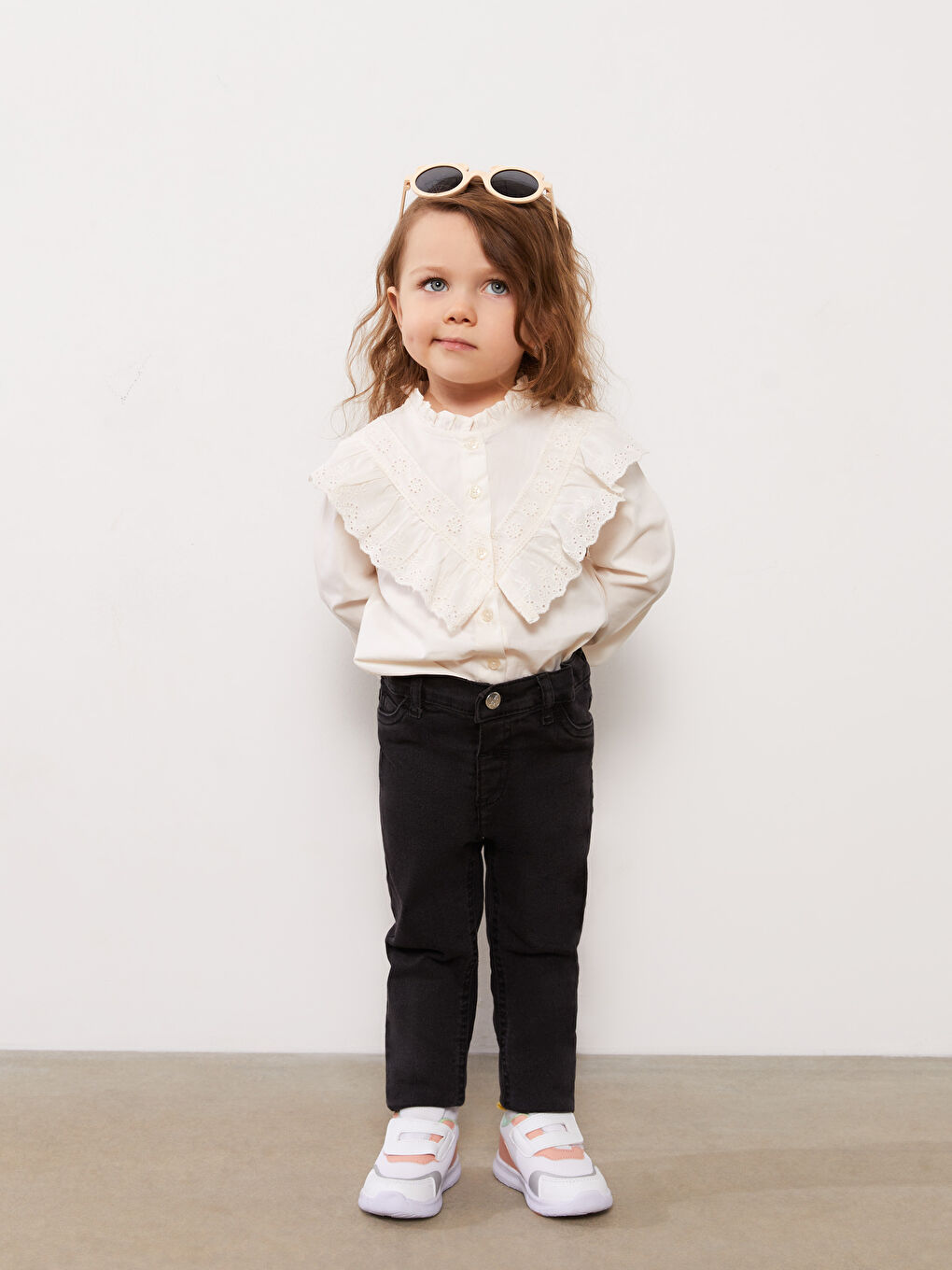 LCW ECO Antrasit Basic Kız Bebek Jean Pantolon