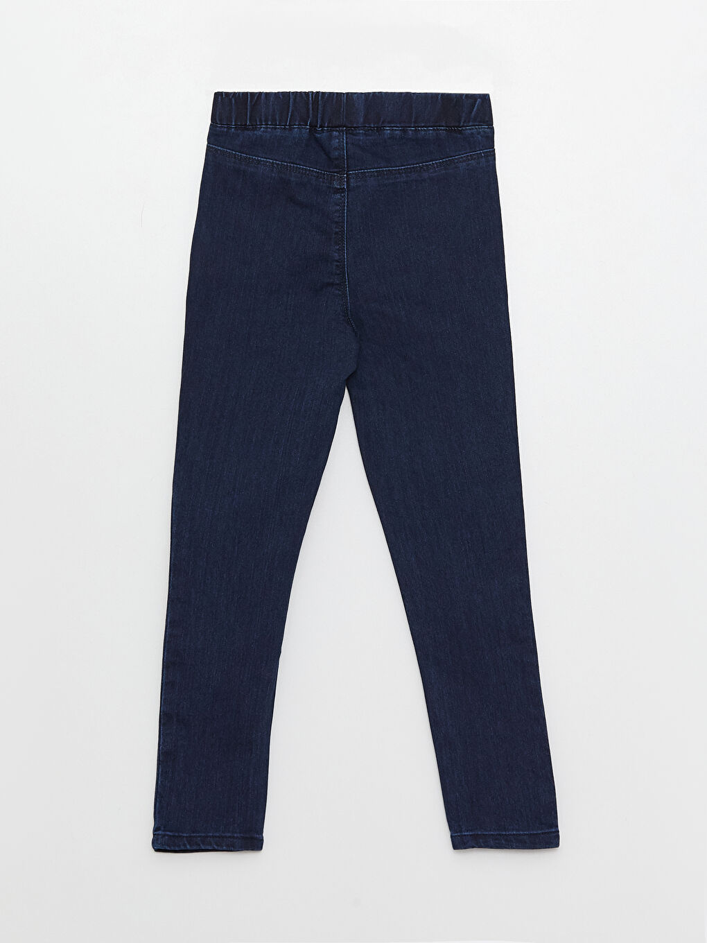 İndigo Beli Lastikli Slim Fit Kız Çocuk Jean Pantolon-1