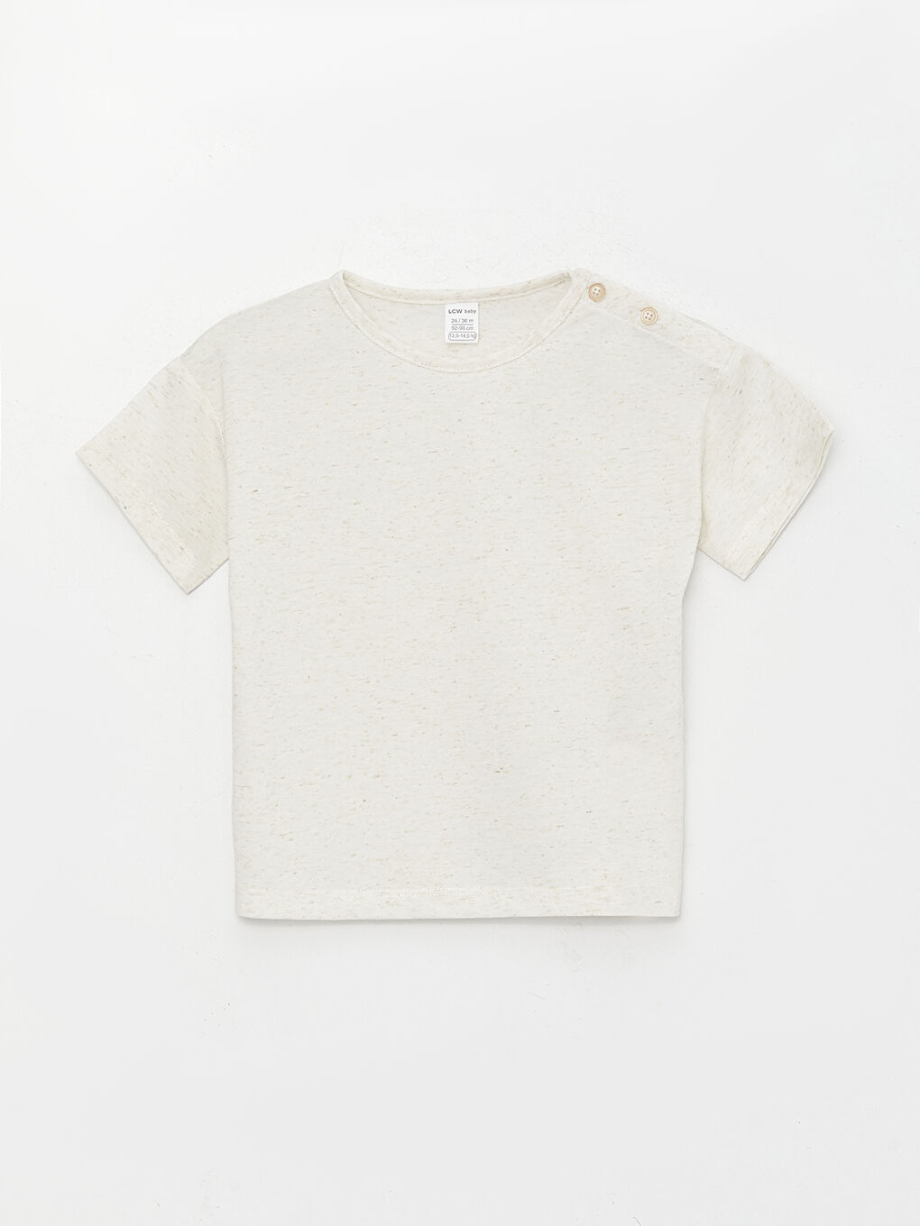 Ekru Bisiklet Yaka Kısa Kollu Erkek Bebek Tişört ve Şort 2'li Takım-4