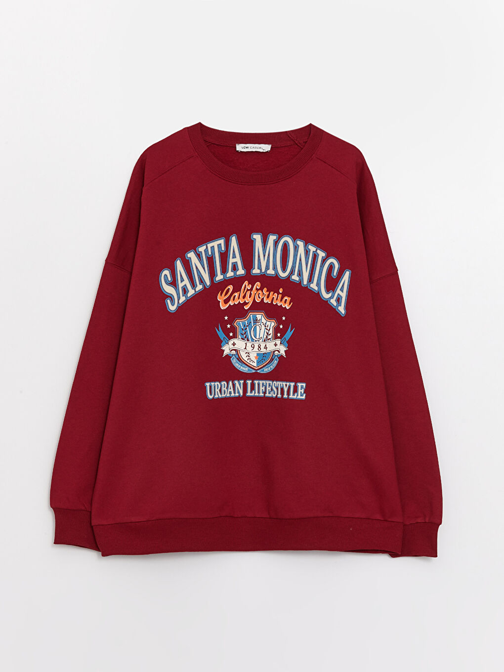 LCW Vision Crew Neck Printed Oversize Women's Thick Sweatshirt -S3EM33Z8-HQG