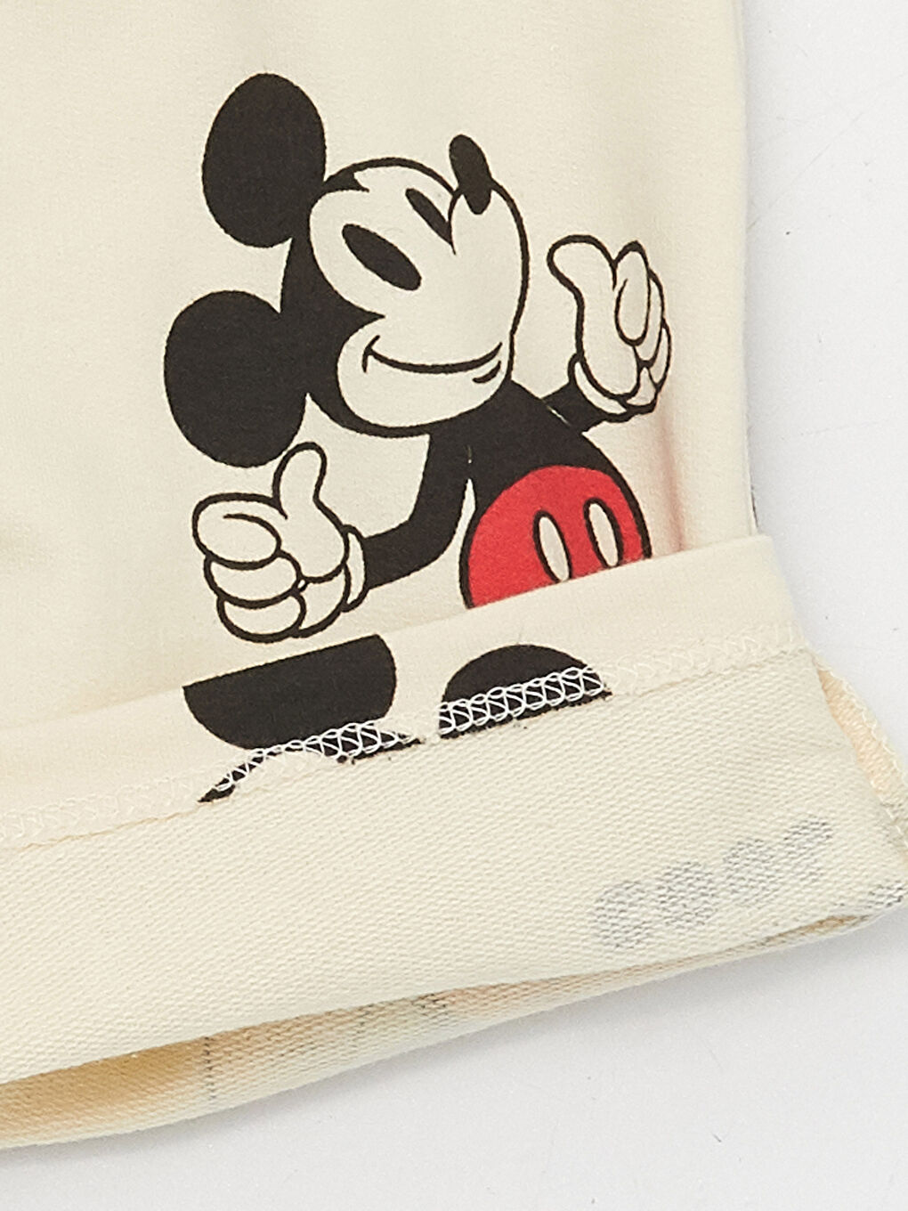 Bisiklet Yaka Kısa Kollu Mickey Mouse Baskılı Erkek Bebek Tişört ve Şort 2'li Takım-6