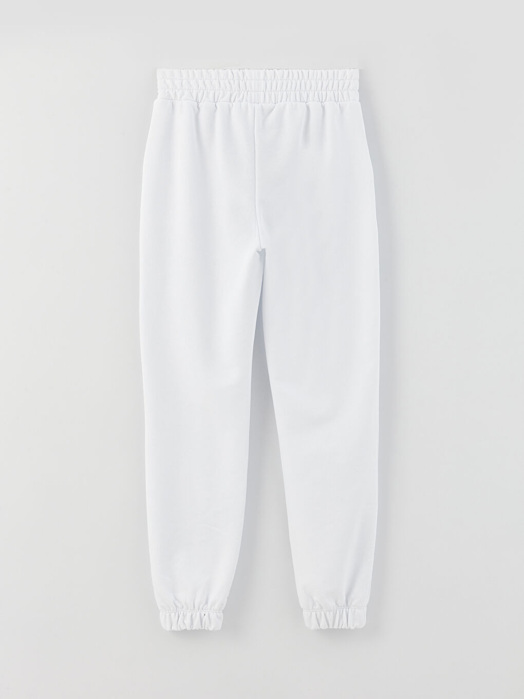 Beyaz Beli Lastikli Baskılı Kadın Jogger Eşofman Altı-8