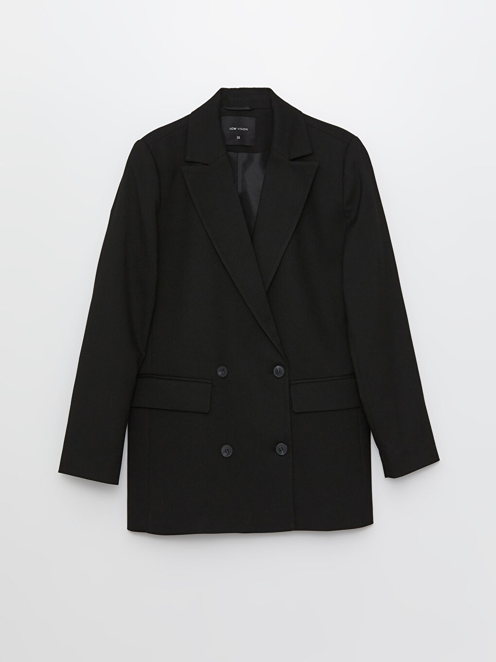 LCW Vision Veste Blazer à Boutons Manches Longues Régulier pour Femmes -S3EM69Z8-CVL
