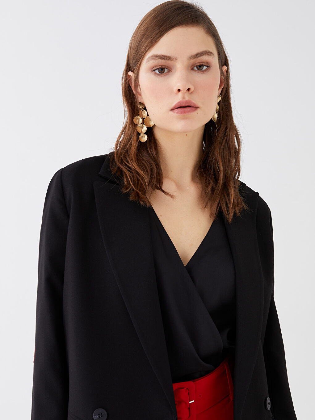 LCW Vision Veste Blazer à Boutons Manches Longues Régulier pour Femmes -S3EM69Z8-CVL