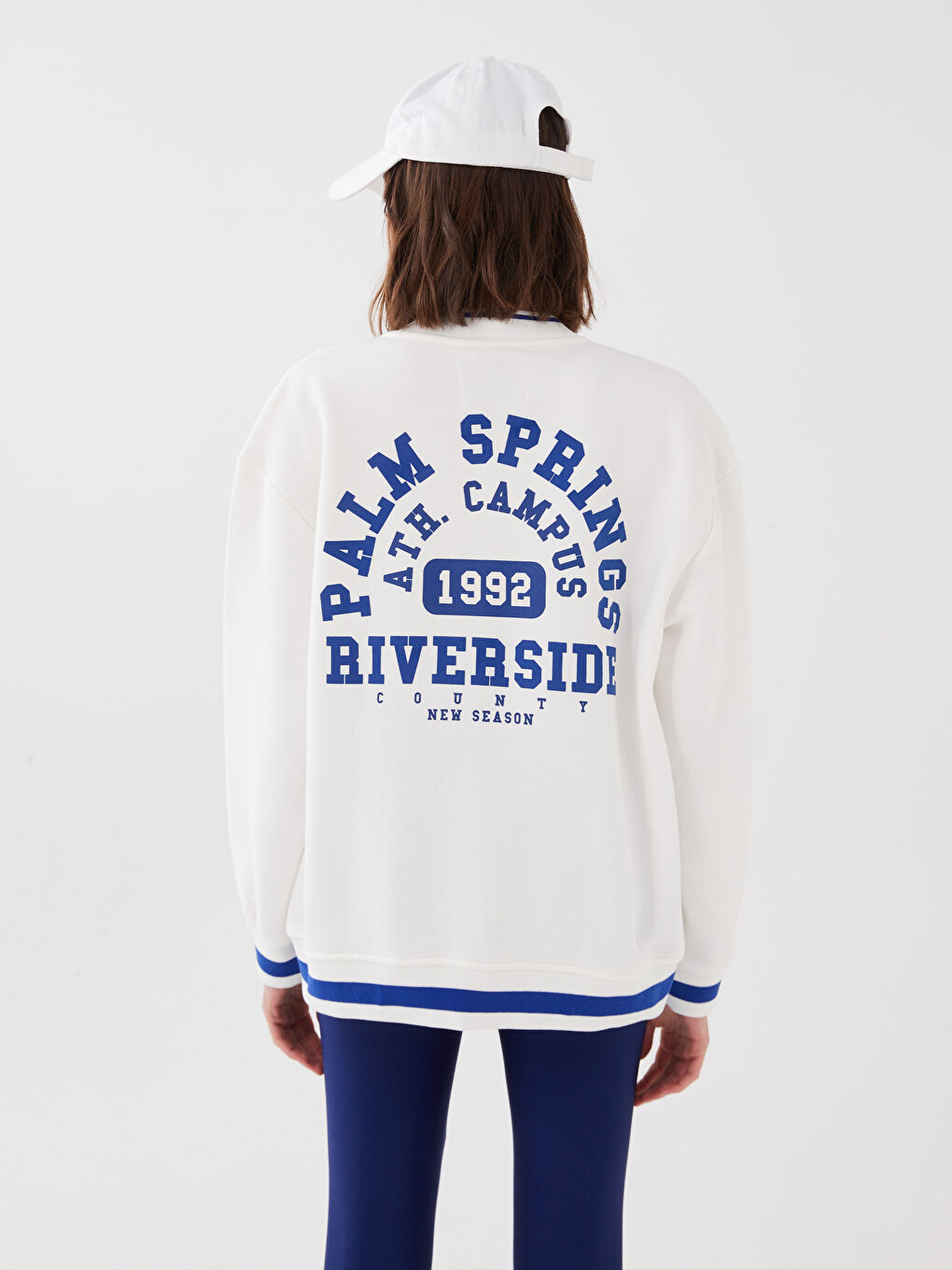 Толстовка на молнии с принтом и колледж-воротником для женщин, толстая-4