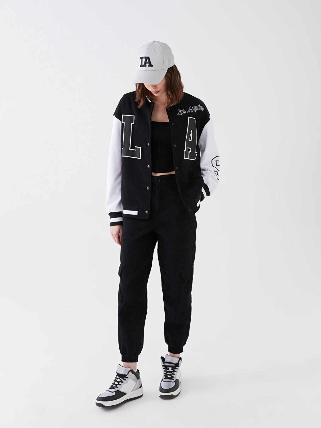 XSIDE Printed Long Sleeve Women's College Jacket -S3EM89Z8-CVL