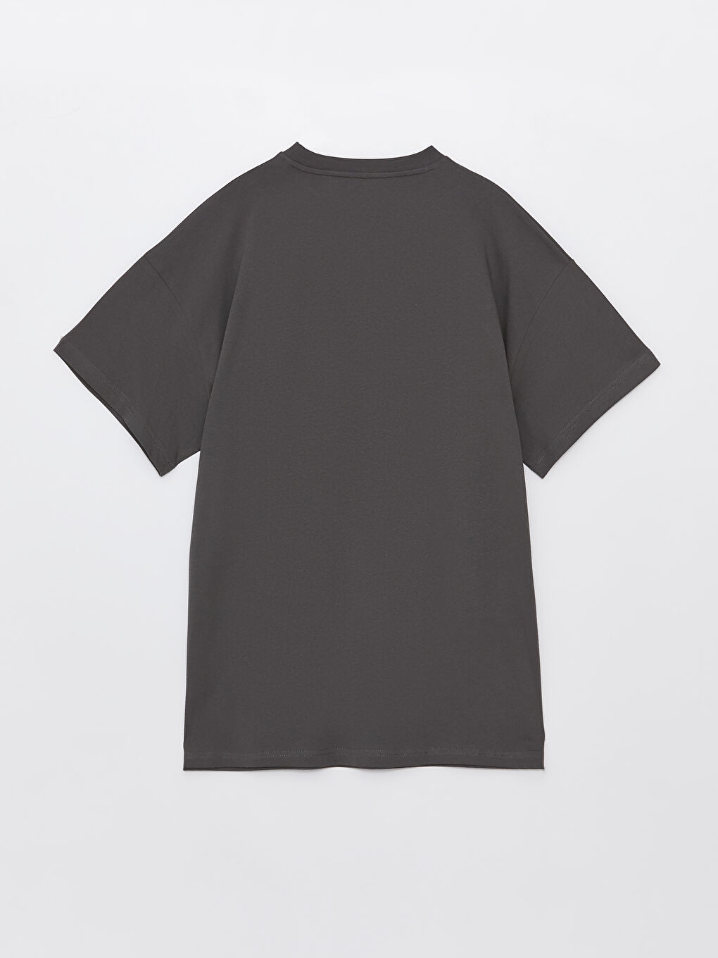 Tricou Supradimensionat cu Mânecă Scurtă și Imprimeu, Guler Rotund pentru Femei-6