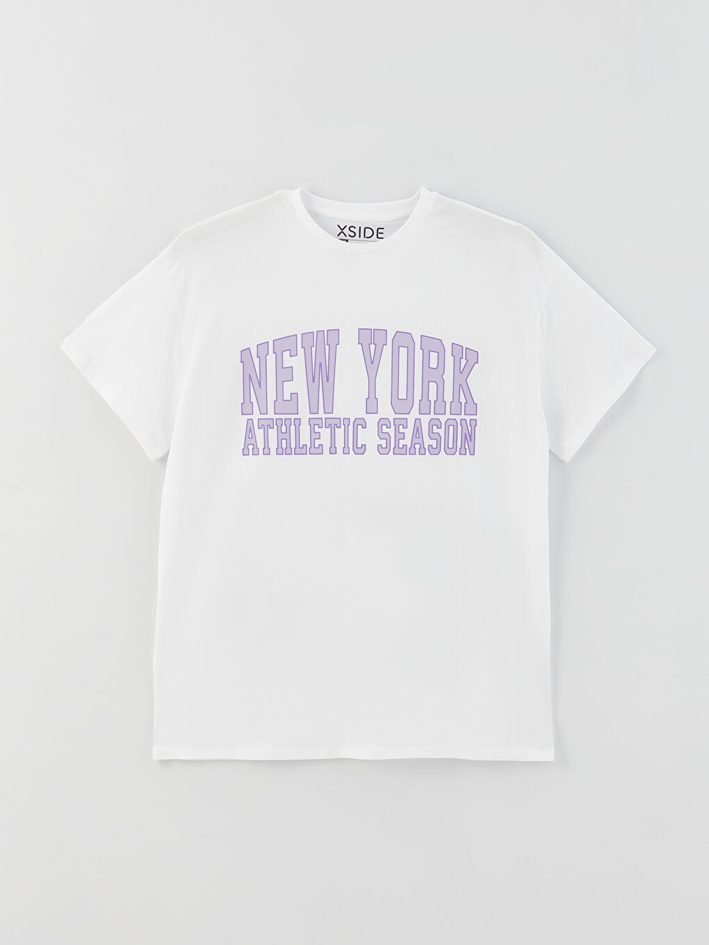 Tricou cu Mânecă Scurtă Imprimat cu Guler Rotund pentru Femei-5