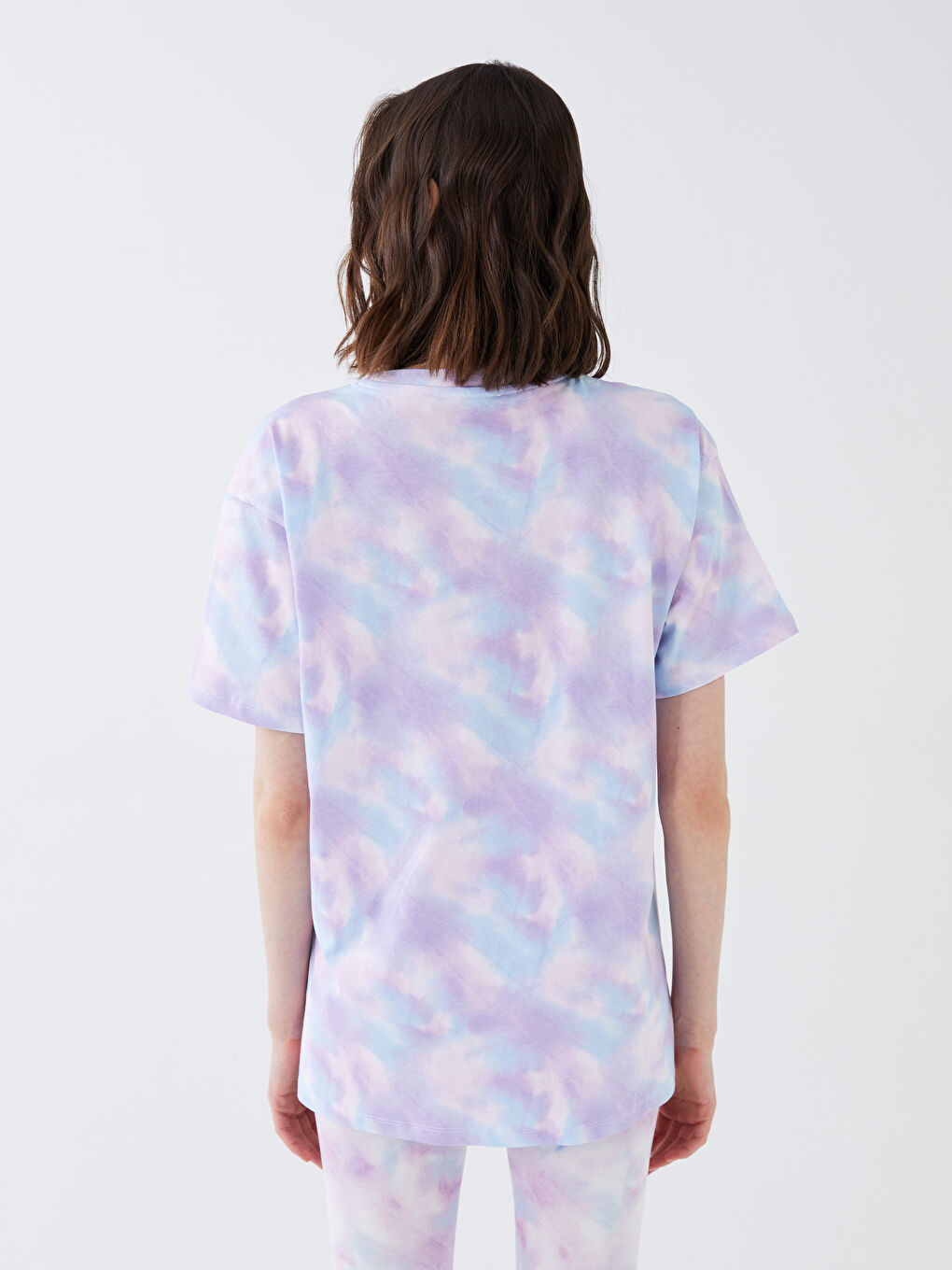 T-shirt à manches courtes imprimé à col rond pour Femmes-4