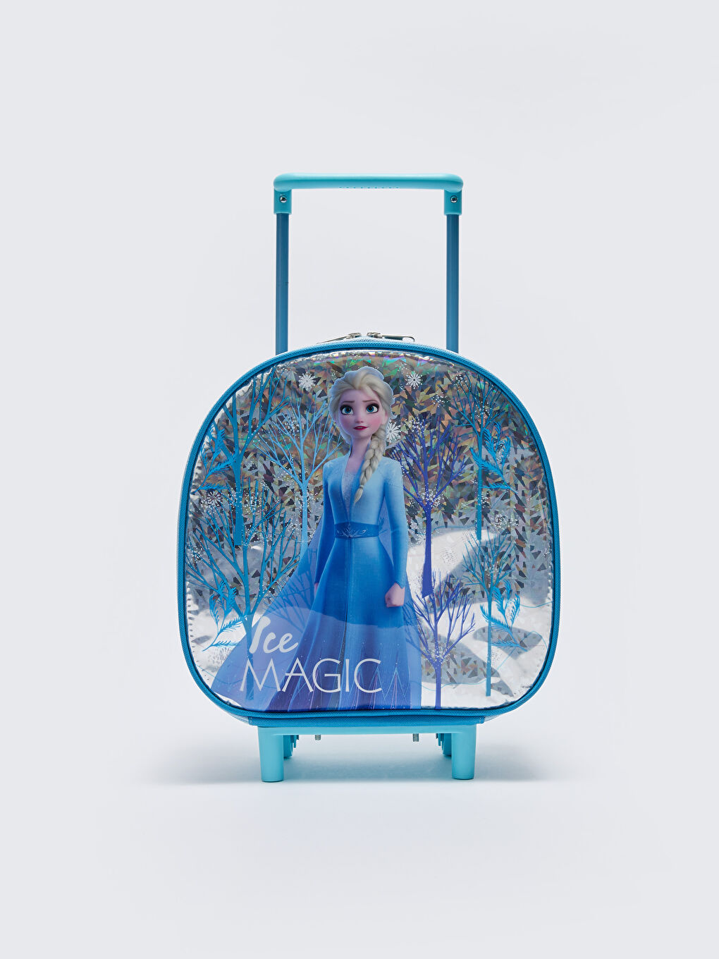 Mavi Frozen Baskılı Çekme Mekanizmalı Kız Çocuk Çanta