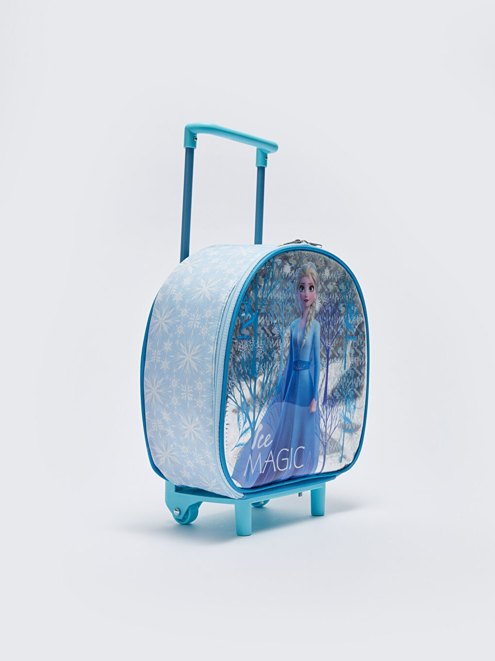 Mavi Frozen Baskılı Çekme Mekanizmalı Kız Çocuk Çanta-1