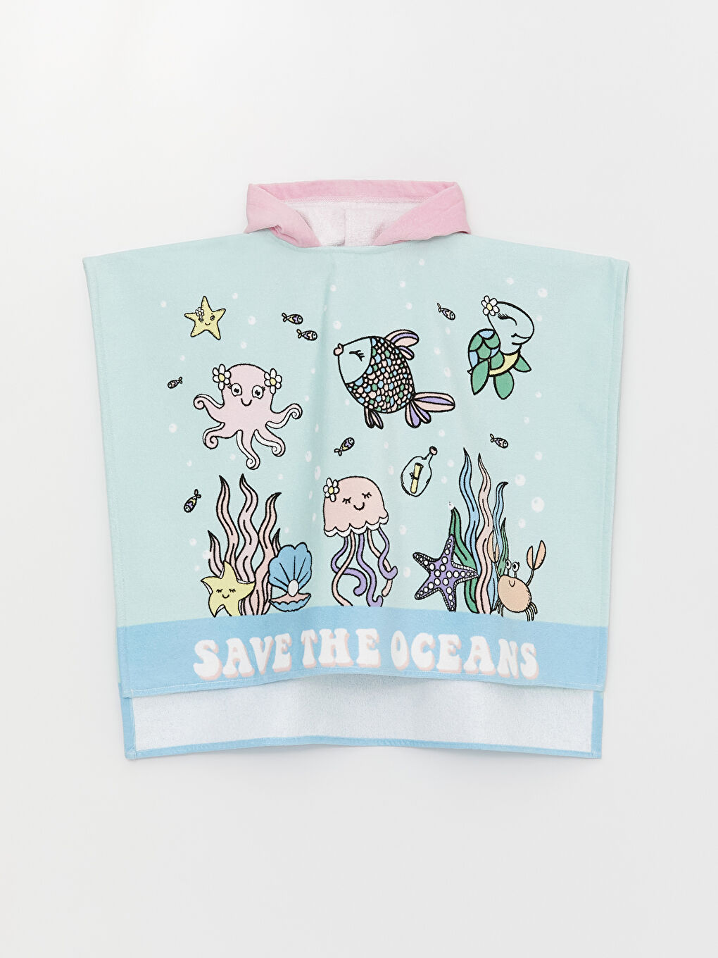 Poncho Imprimé Serviette de Plage Filles