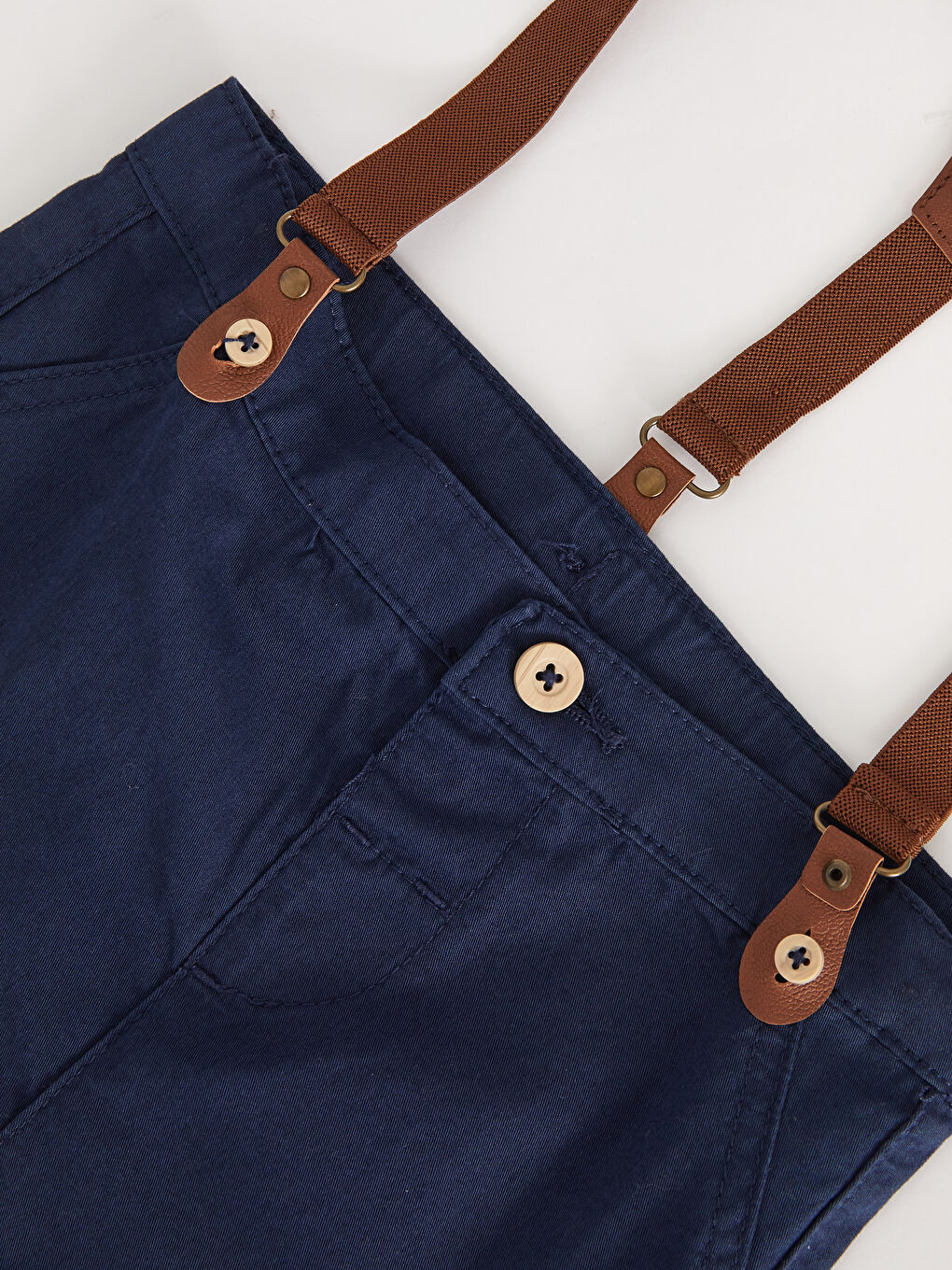 Lacivert Basic Erkek Bebek Pantolon ve Pantolon Askılı 2'li Takım-1