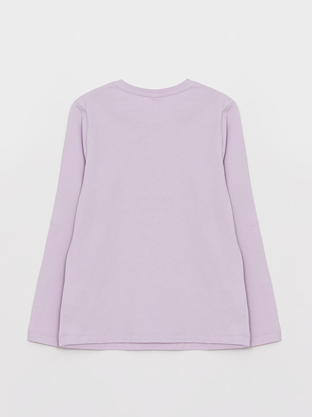 Футболка с круглым вырезом, с принтом, с длинным рукавом, для девочек-1