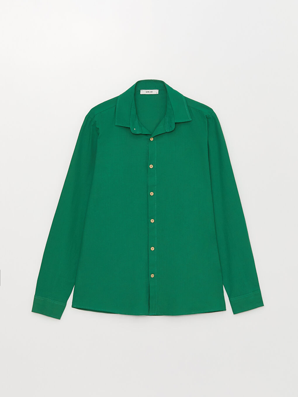 Yeşil Slim Fit Uzun Kollu Erkek Gömlek-5