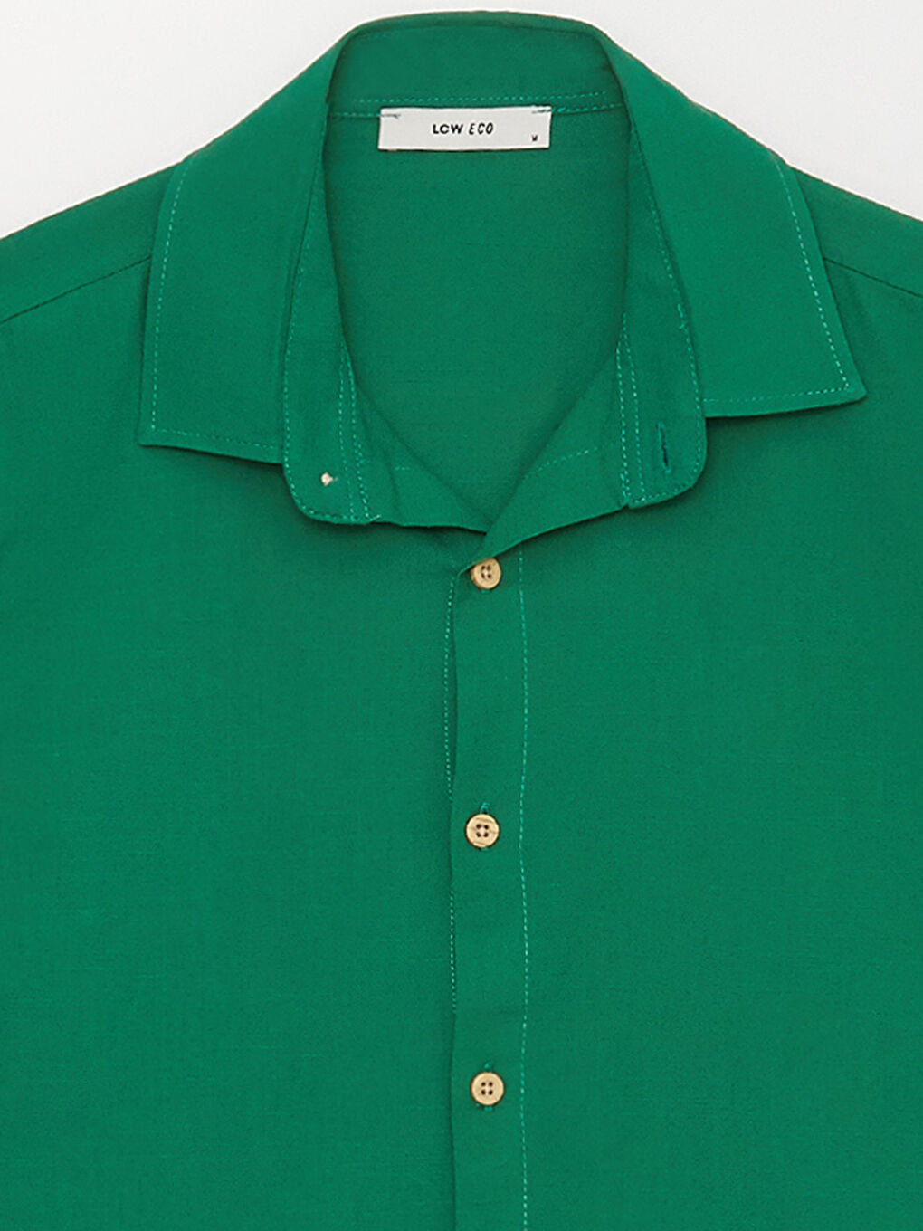 Yeşil Slim Fit Uzun Kollu Erkek Gömlek-7