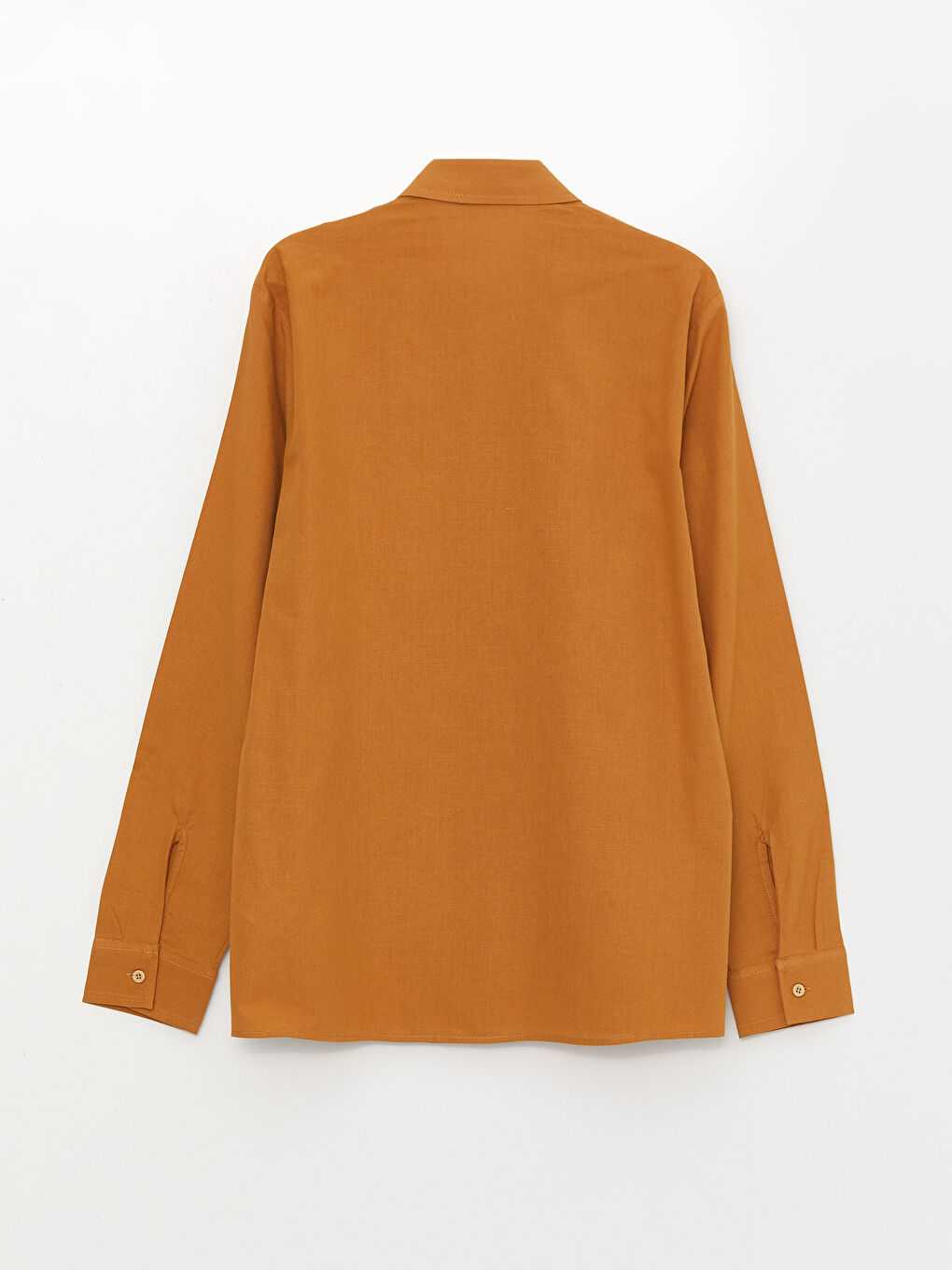 Kahverengi Regular Fit Uzun Kollu Erkek Gömlek-6