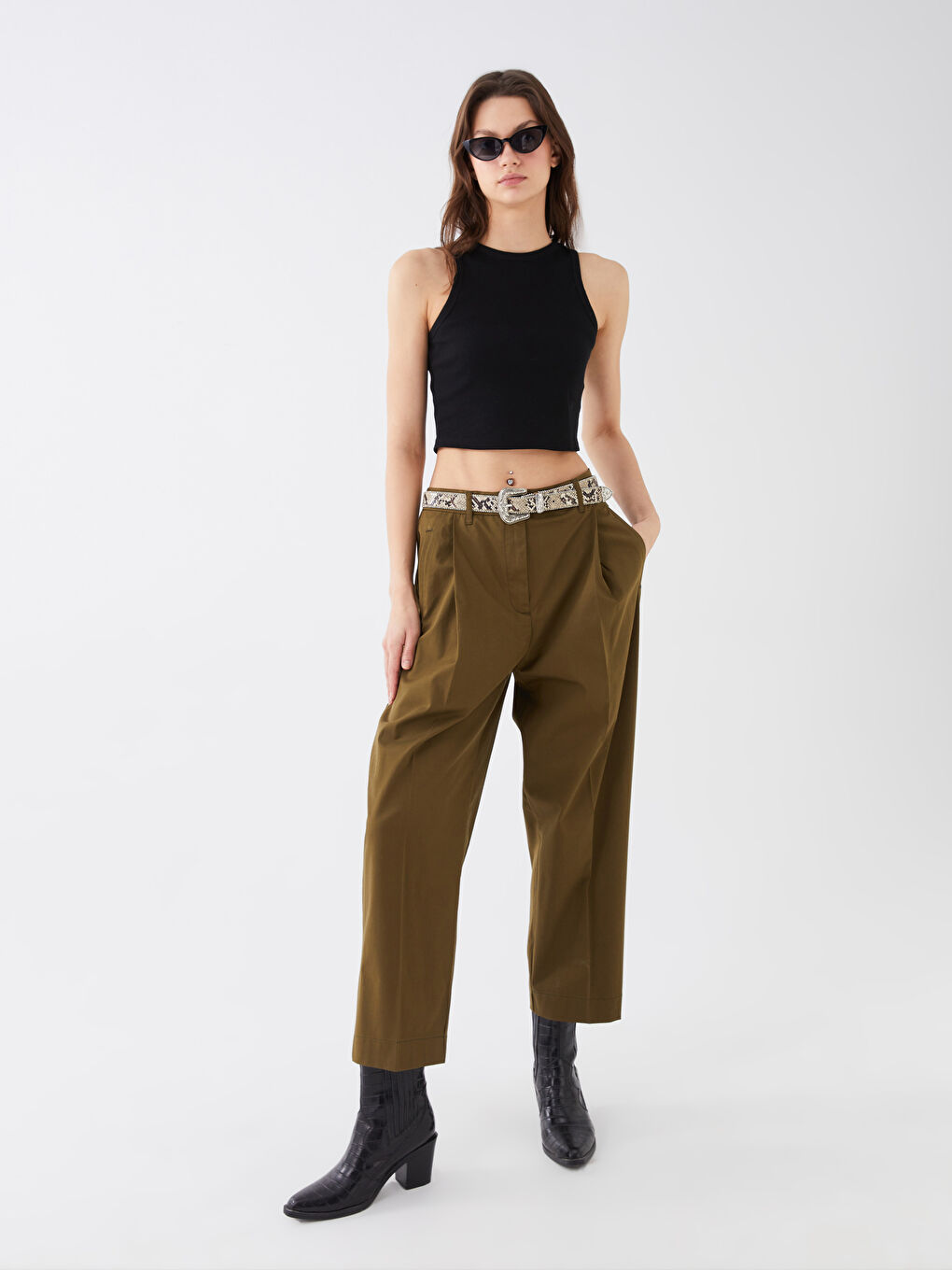 LCW Vision Kadın Standart Fit Gabardin Pantolon -S3EN74Z8-H7L