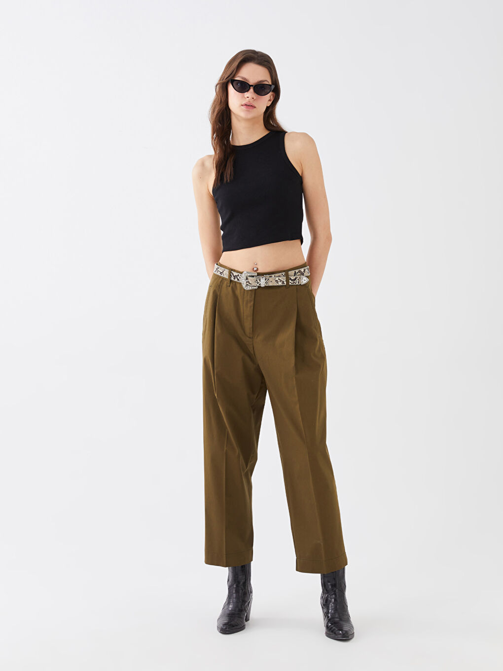 LCW Vision Kadın Standart Fit Gabardin Pantolon -S3EN74Z8-H7L