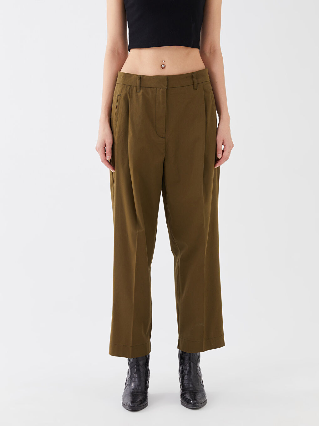 LCW Vision Kadın Standart Fit Gabardin Pantolon -S3EN74Z8-H7L