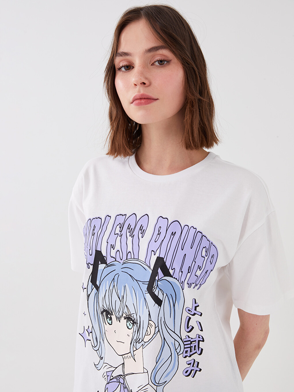 XSIDE Crew Neck Printed Short Sleeve Women's T-shirt - S3EN83Z8