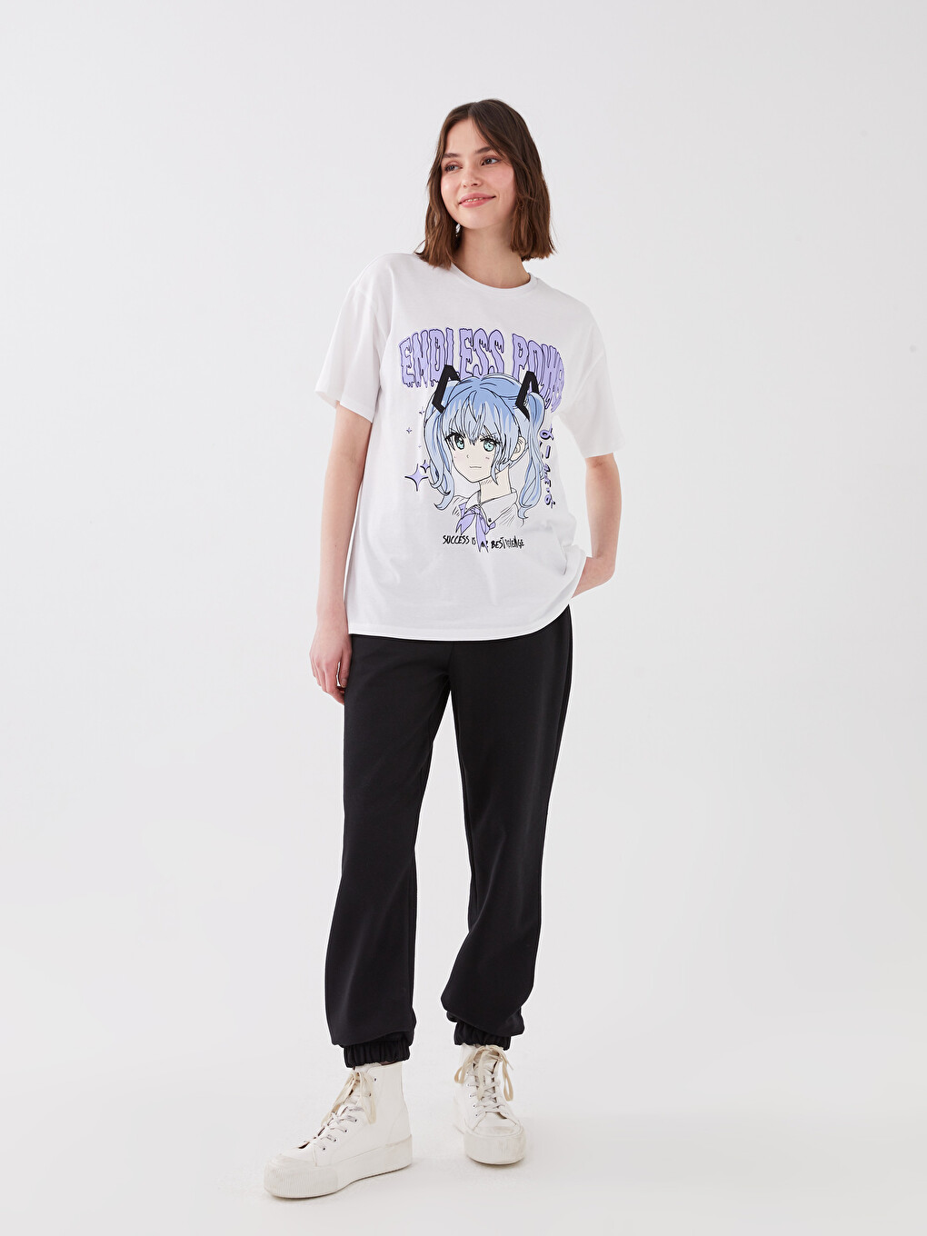 XSIDE Crew Neck Printed Short Sleeve Women's T-shirt - S3EN83Z8