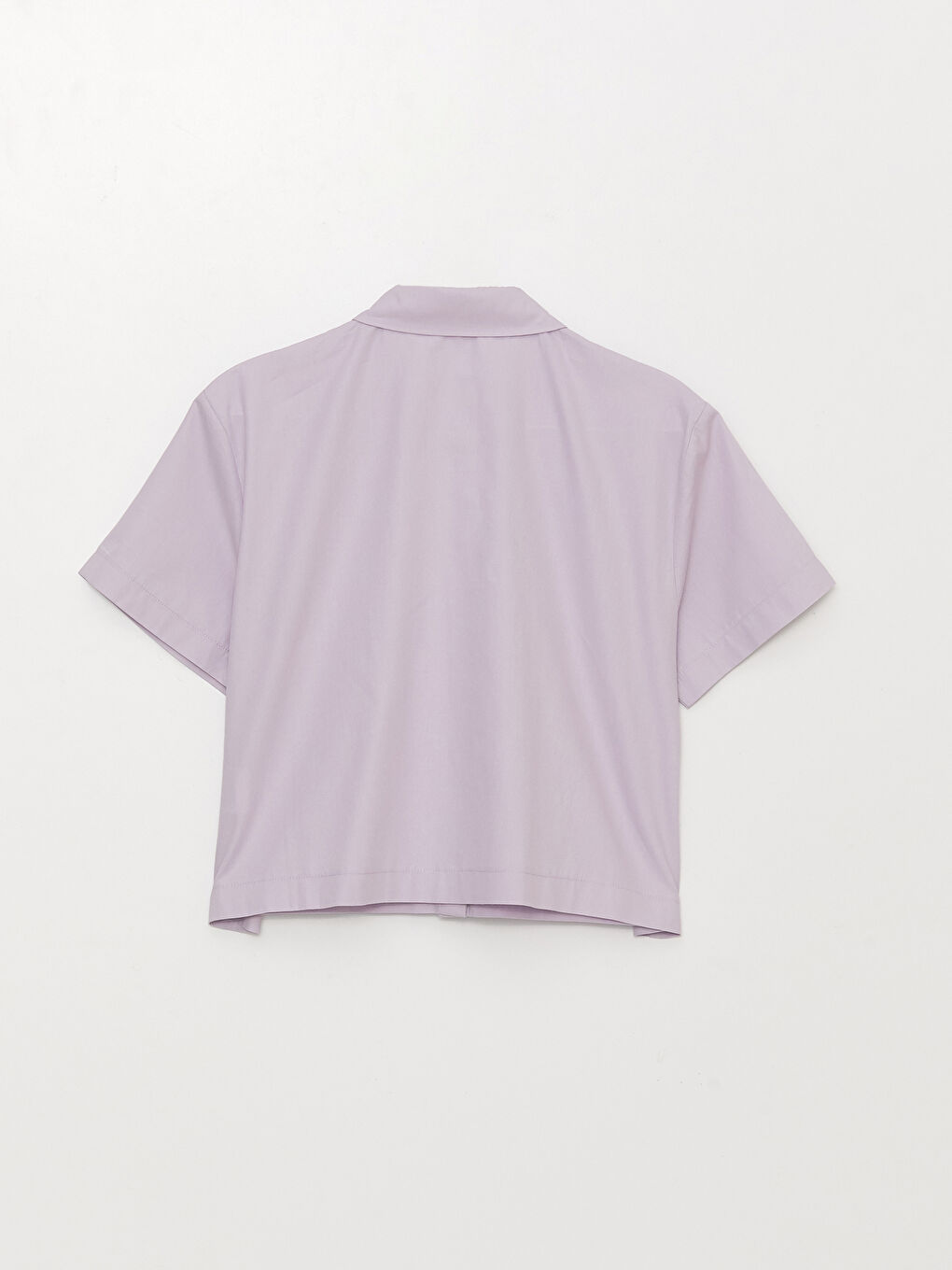 Cămașă Poplin Simplă pentru Femei cu Nasturi în Față-6