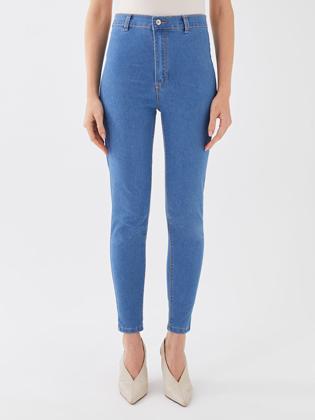 LCWAIKIKI Basic High Waisted Straight Fit Women's Jeans -S3EN91Z8-311