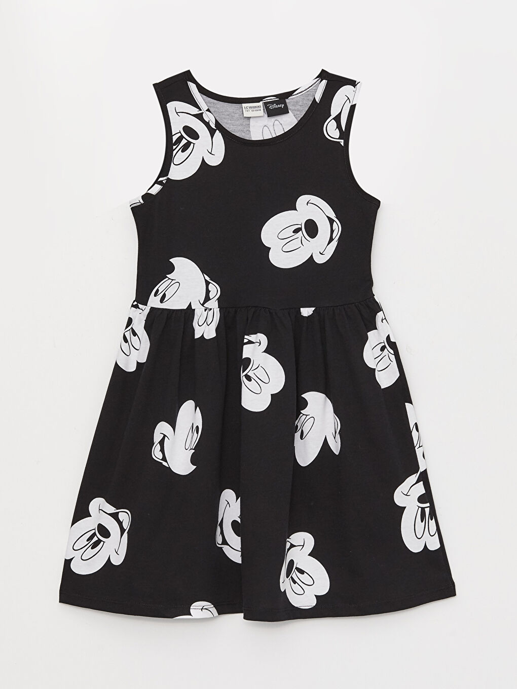 Crew Neck Mickey Mouse Printed Girl Dress -S3EO13Z4-LQJ
