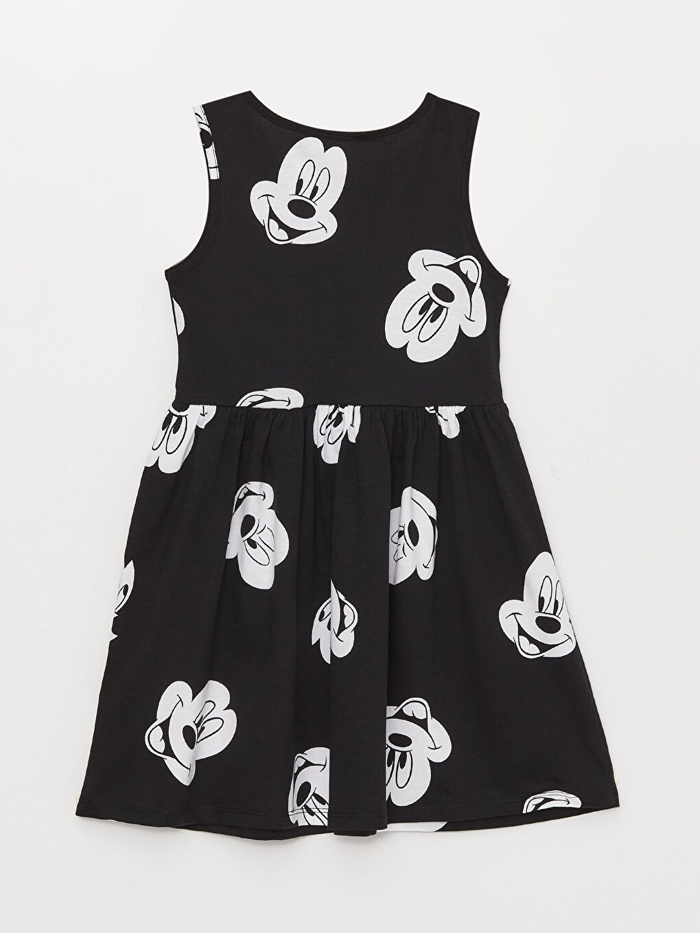 Crew Neck Mickey Mouse Printed Girl Dress -S3EO13Z4-LQJ