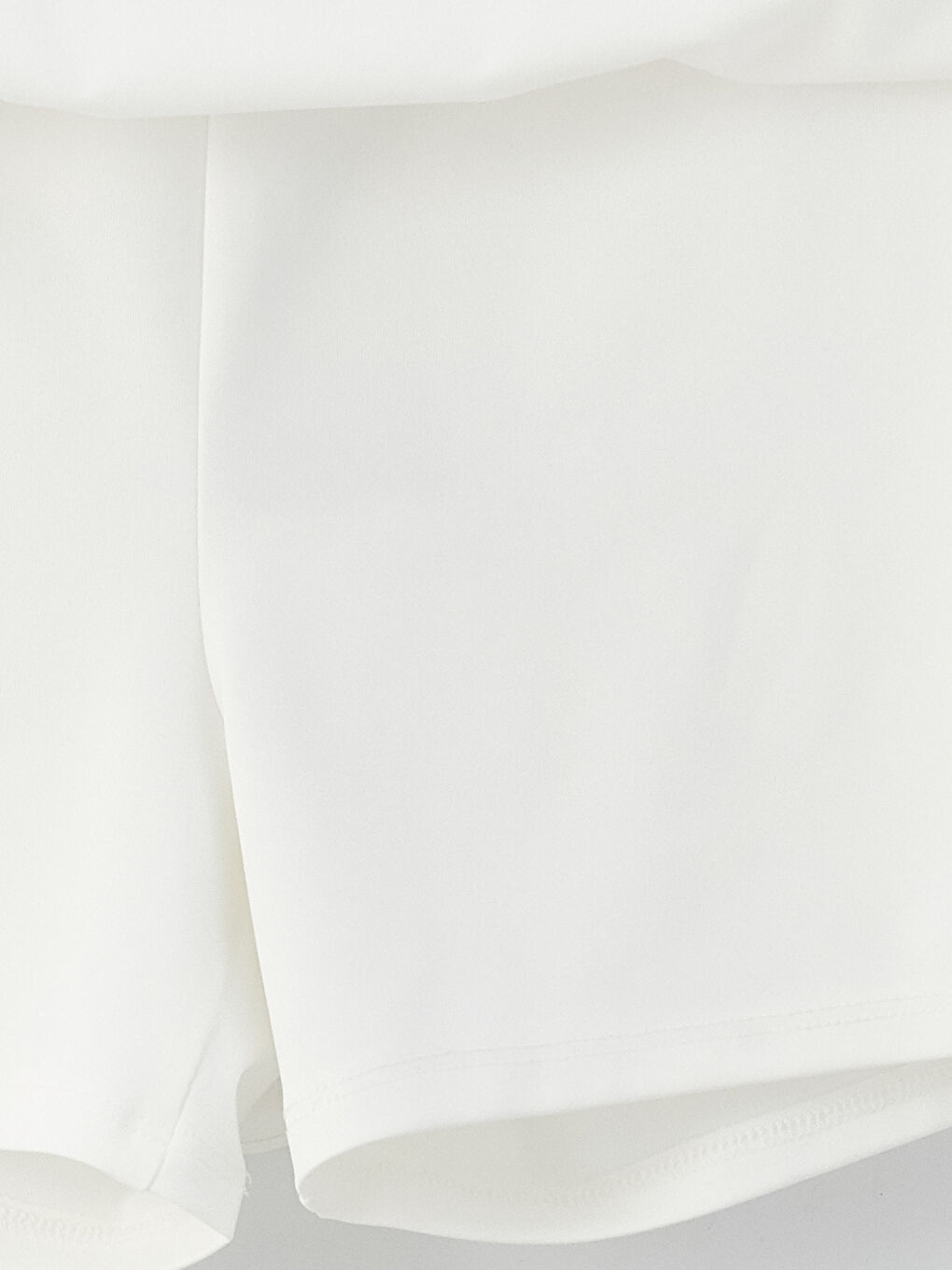 Ekru Kadın Beli Lastikli Düz Şortlu Etek-8