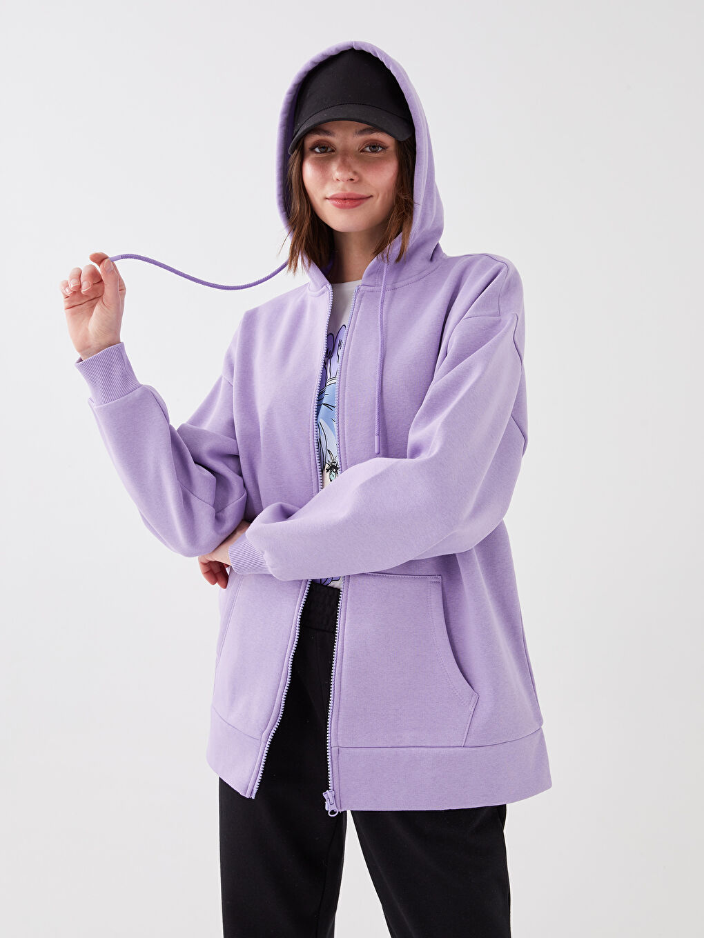 XSIDE Hooded Women's Thick Zip-Up Sweatshirt -S3EO23Z8-V35