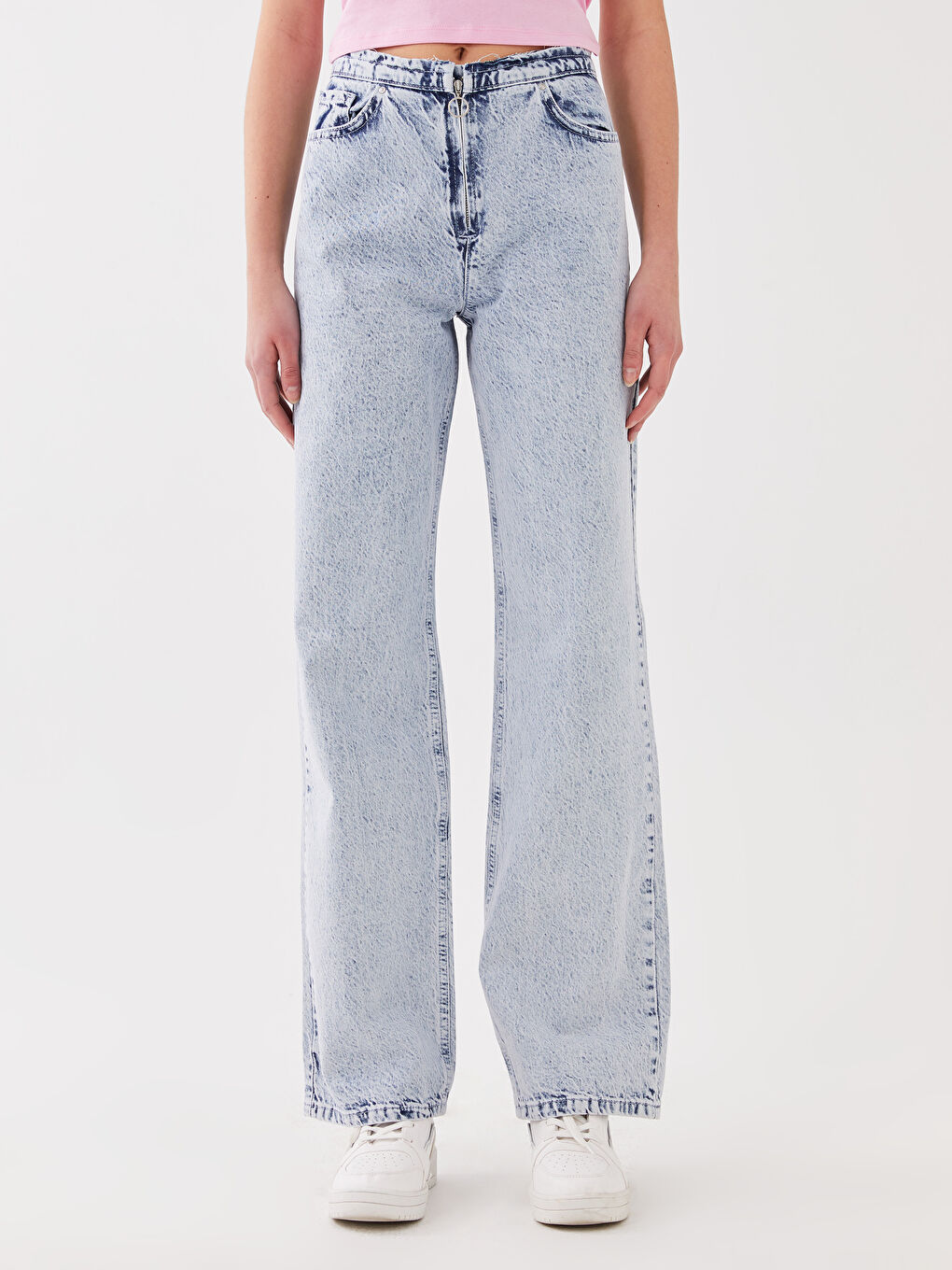 XSIDE Normale Leibhöhe Gerade Geschnittene Damenjeans -S3EO30Z8-K9M