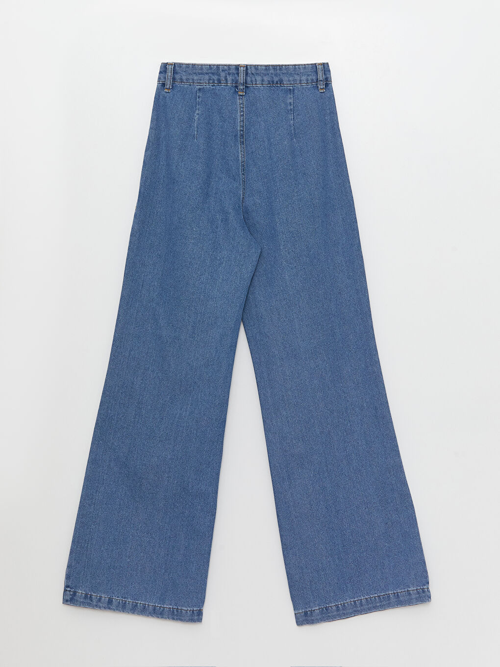 Mavi Yüksek Bel Rahat Kalıp Kadın Jean Pantolon-6