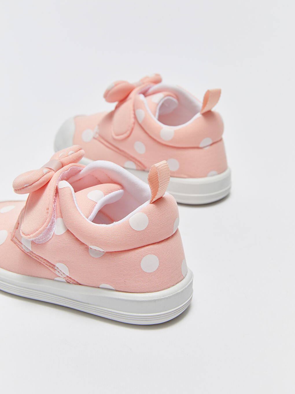 LCW STEPS Polka Dot Hook and Loop Closure Baby Girl First Step Shoes -S3EO38Z1-LT9
