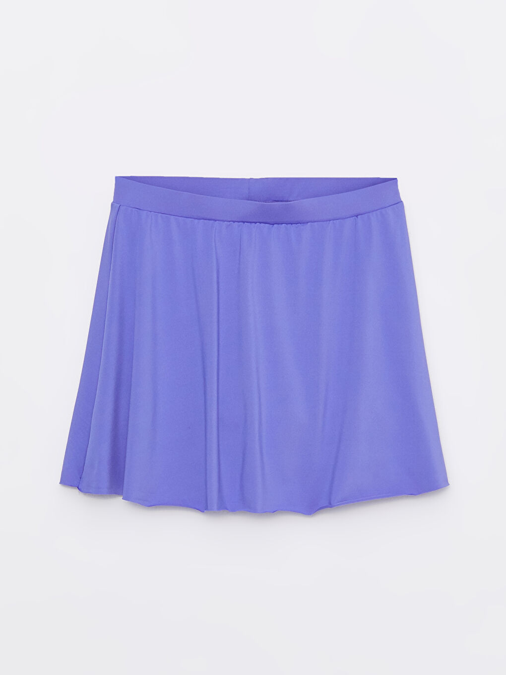 Mor Kadın Beli Lastikli Düz Yüzme Şort Etek-5