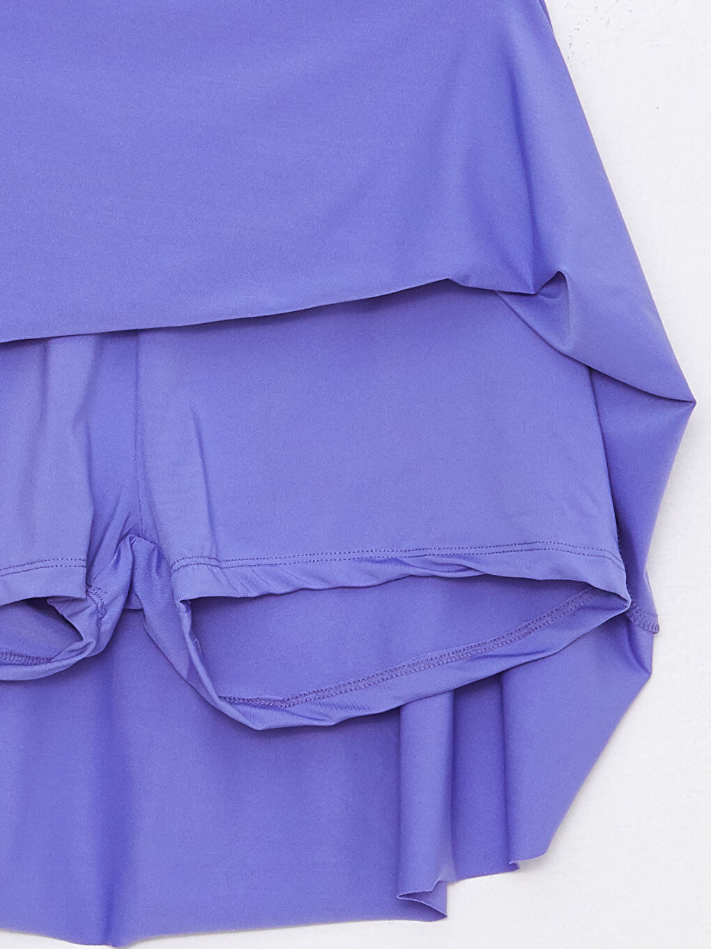 Mor Kadın Beli Lastikli Düz Yüzme Şort Etek-6