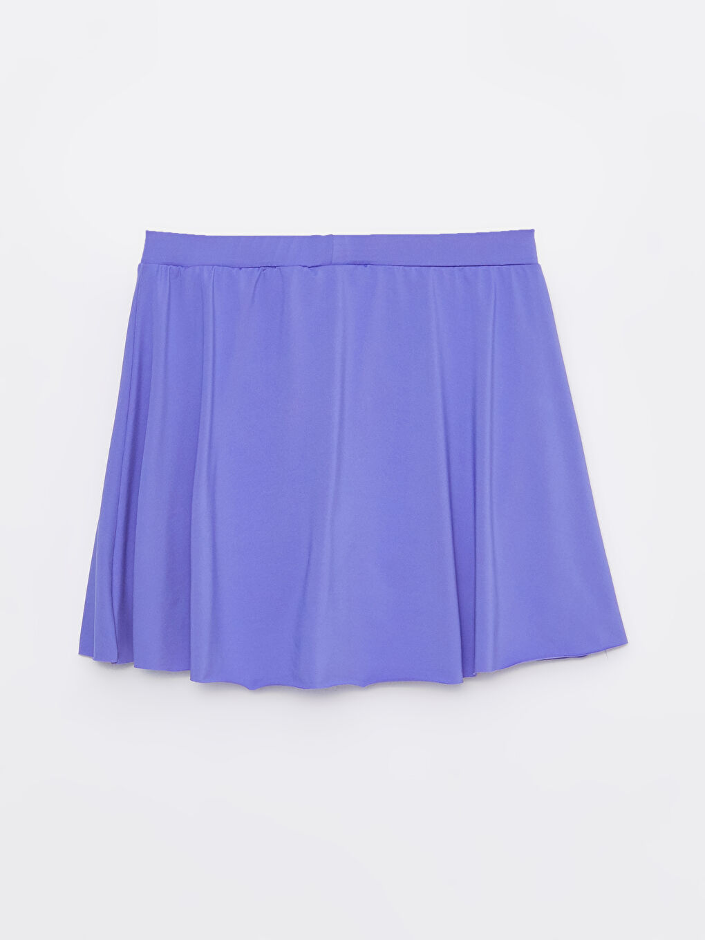 Mor Kadın Beli Lastikli Düz Yüzme Şort Etek-7