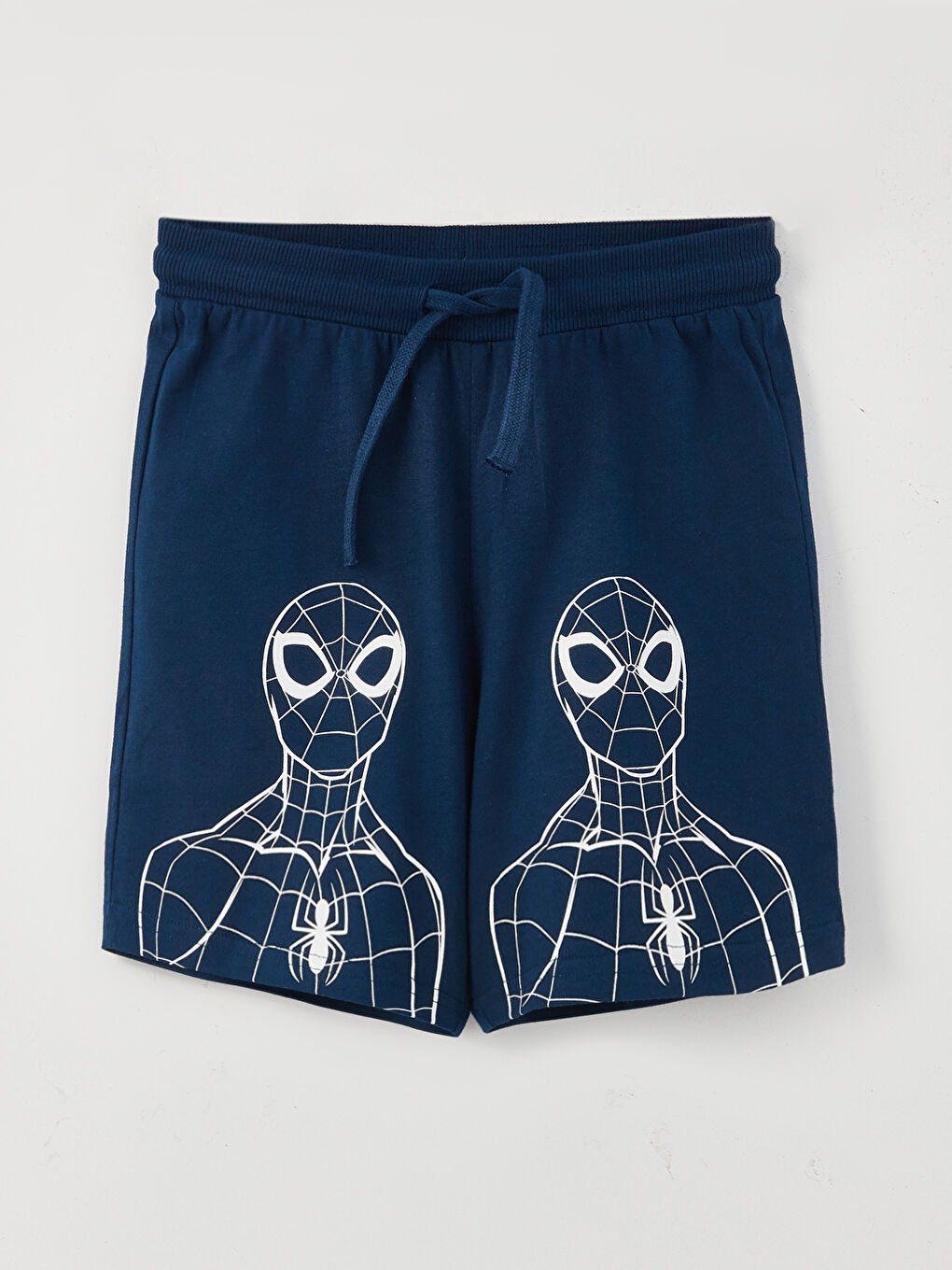 Beyaz Bisiklet Yaka Spider-Man Baskılı Kısa Kollu Erkek Çocuk Tişört ve Şort-2