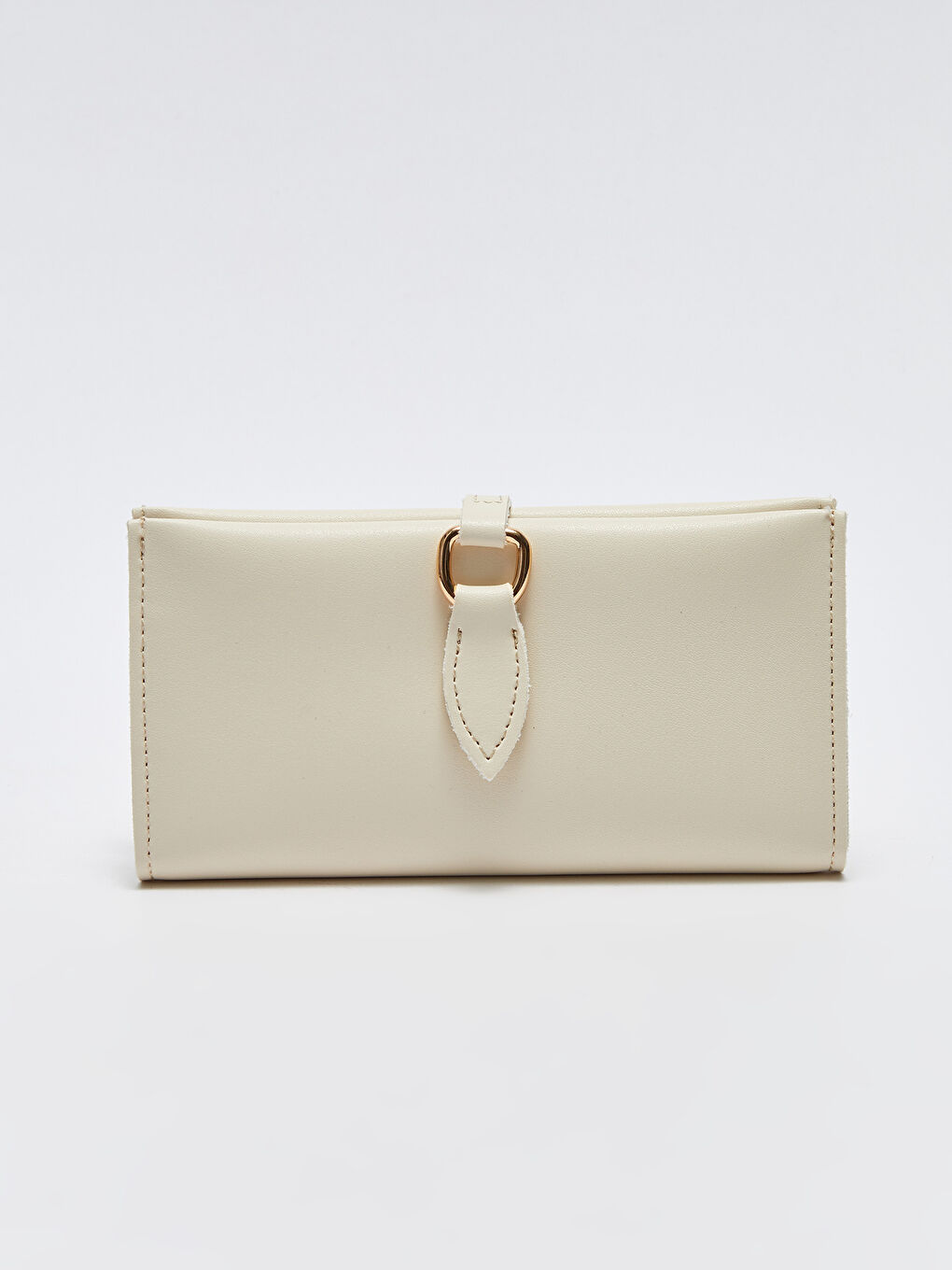 Bej Deri Görünümlü Kadın Cüzdan