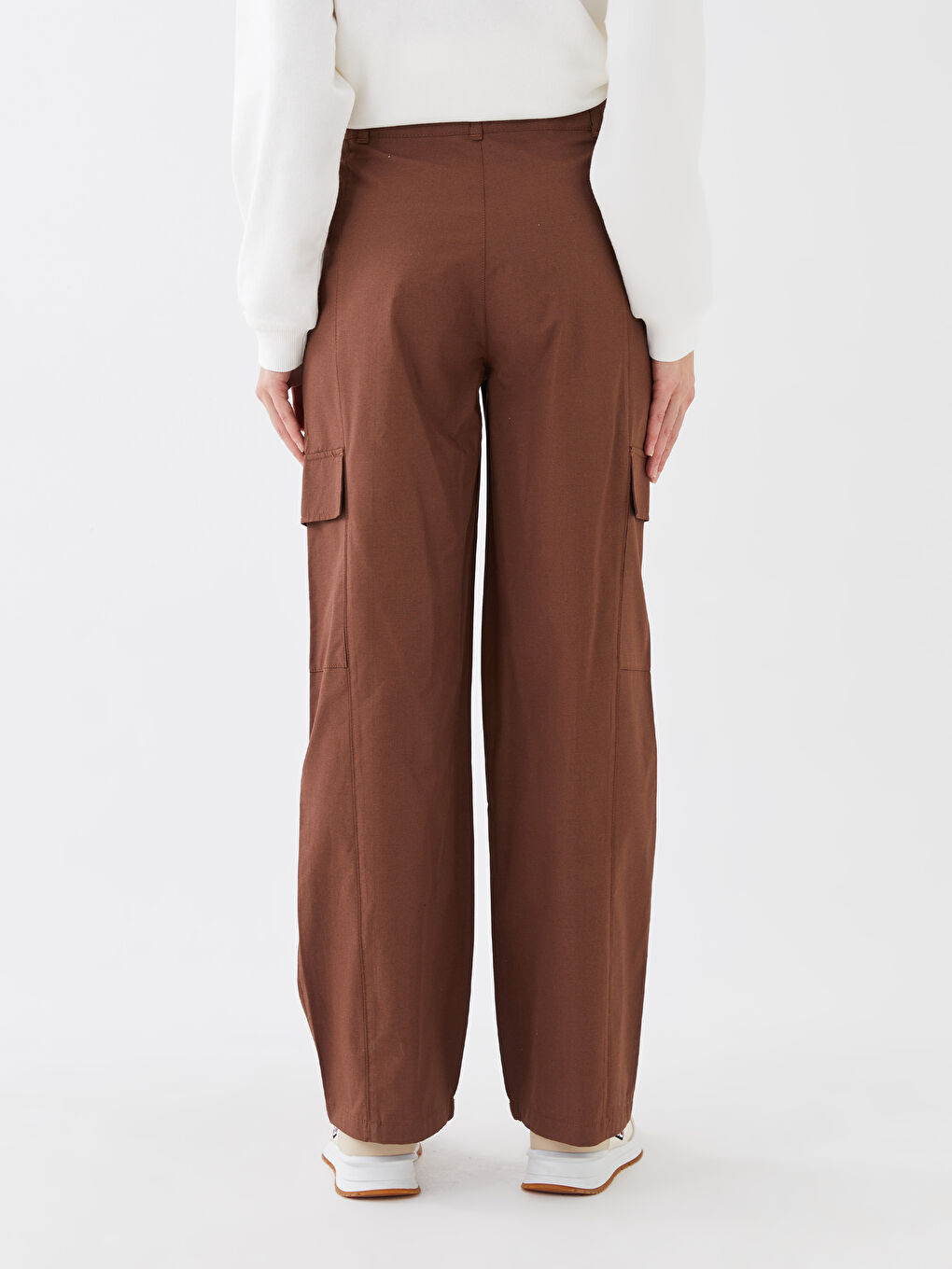 LCW Vision Comfortable Fit Straight Parachute Fabric Women's Trousers -S3EP08Z8-HKA
