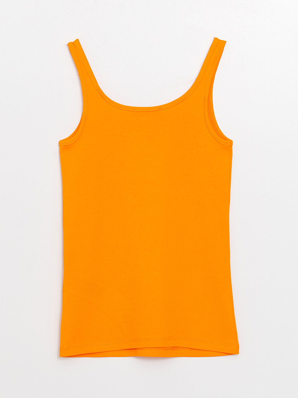 Женская майка с U-образным вырезом и однотонным дизайном-6